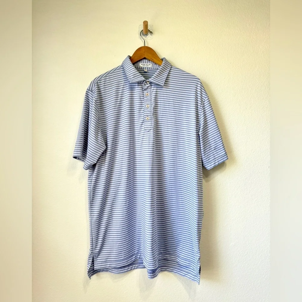 Peter Millar Summer Comfort Striped Polo Size XL
